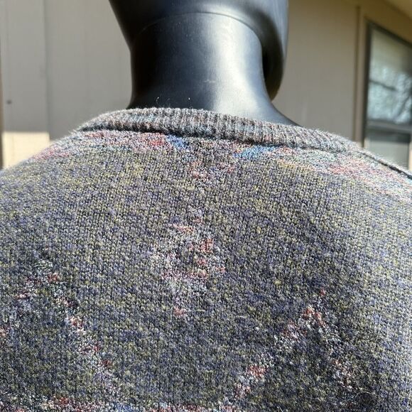 Vtg 90s Gianni Bugli Milano Sweater Mens Size XXL Retro Multicolor Crewneck Knit - Picture 5 of 6
